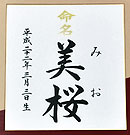 金文字(金箔）のタイプ（Ｂ）