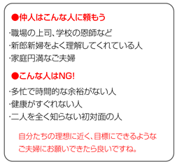 仲人はこんな人に頼もう