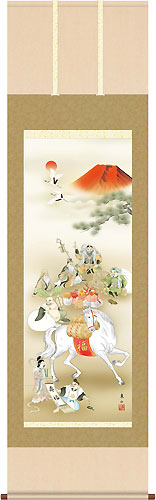 榎本東山作 七福吉祥馬