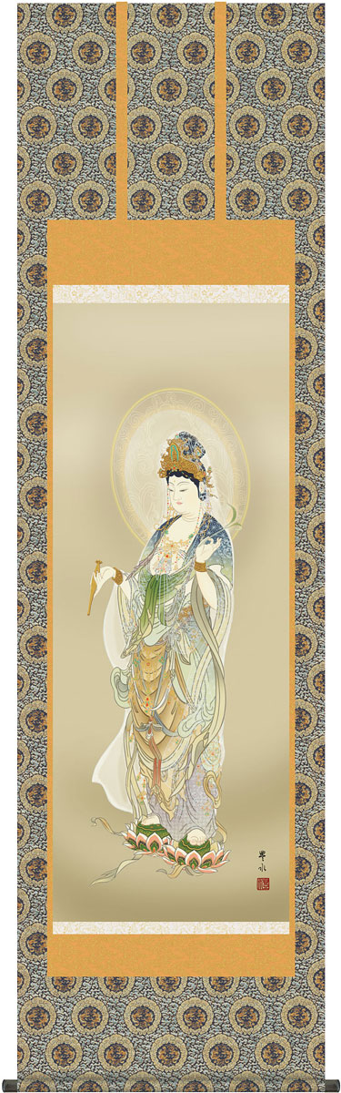 掛け軸 聖観音 白樹 仏教 仏様 宗教画 - メルカリ