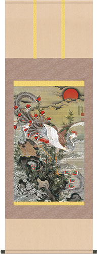 伊藤若冲作 旭日鳳凰図