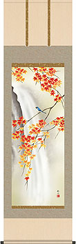 紅葉に小鳥