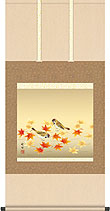 紅葉に小鳥