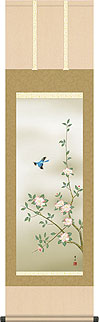 山茶花に小鳥