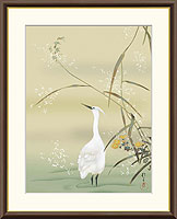芦に白鷺図