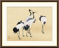 群鶴図