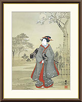 月夜観桜美人図