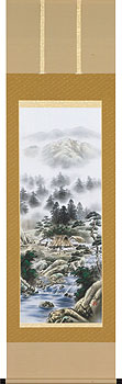 棚橋玄道作 四神相応山水