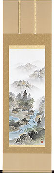 棚橋玄道作 四神相応山水